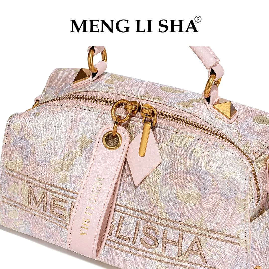 CHINESE STYLE  PINK EMBOSSED BAG