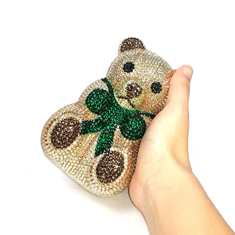 TEDDY BEAR CRYSTAL CLUTCH