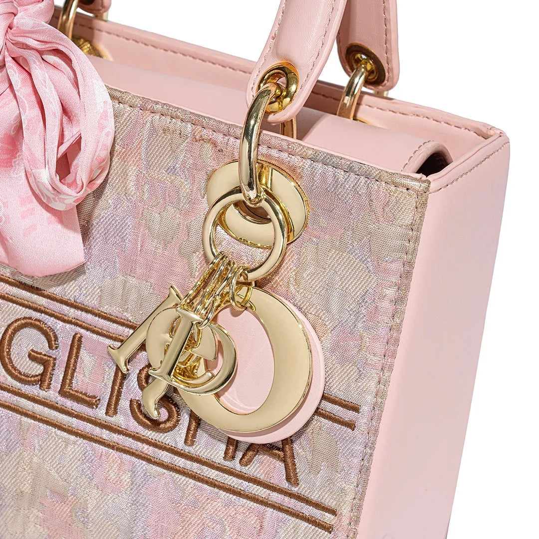 CHINESE STYLE  PINK EMBOSSED BAG