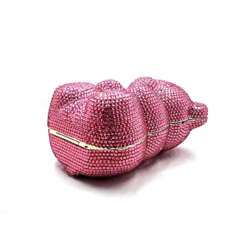 TEDDY BEAR CRYSTAL CLUTCH