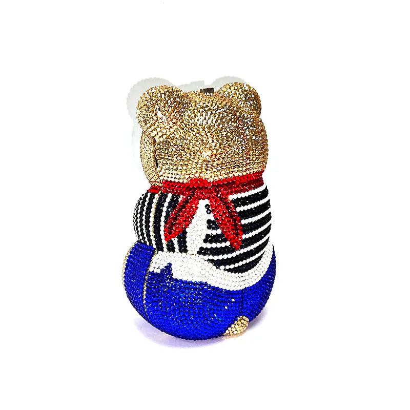 TEDDY BEAR CRYSTAL CLUTCH