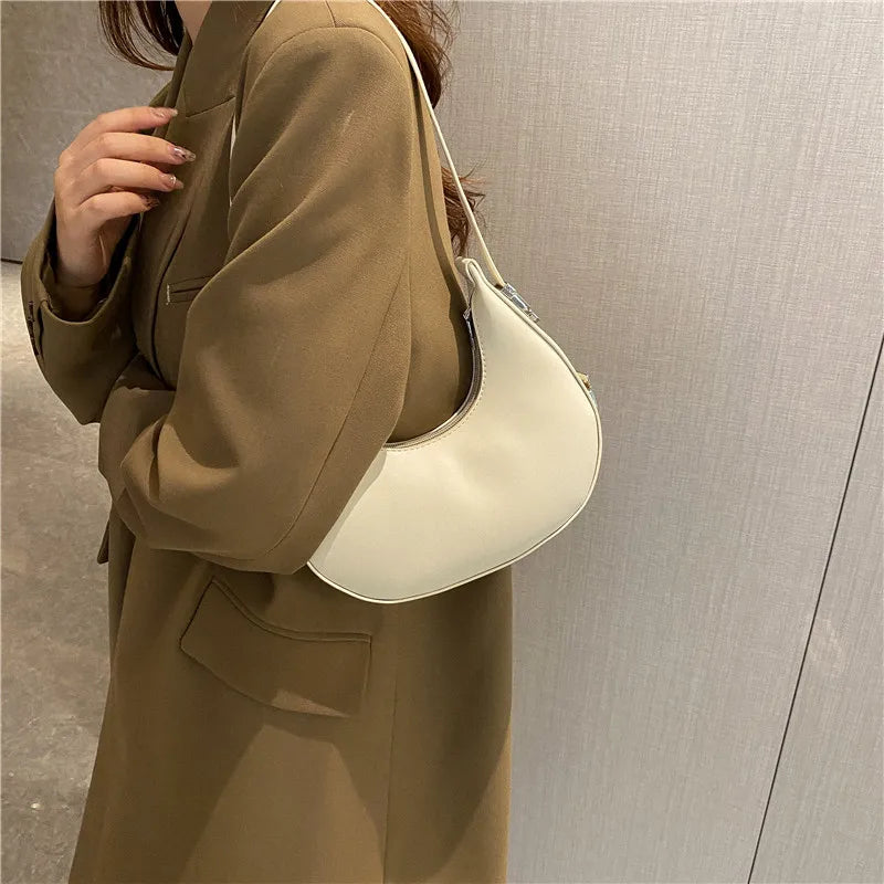 PURE LEATHER HOBO  BAG