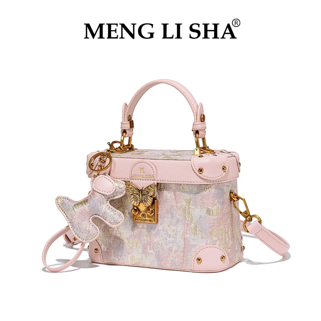 CHINESE STYLE  PINK EMBOSSED BAG