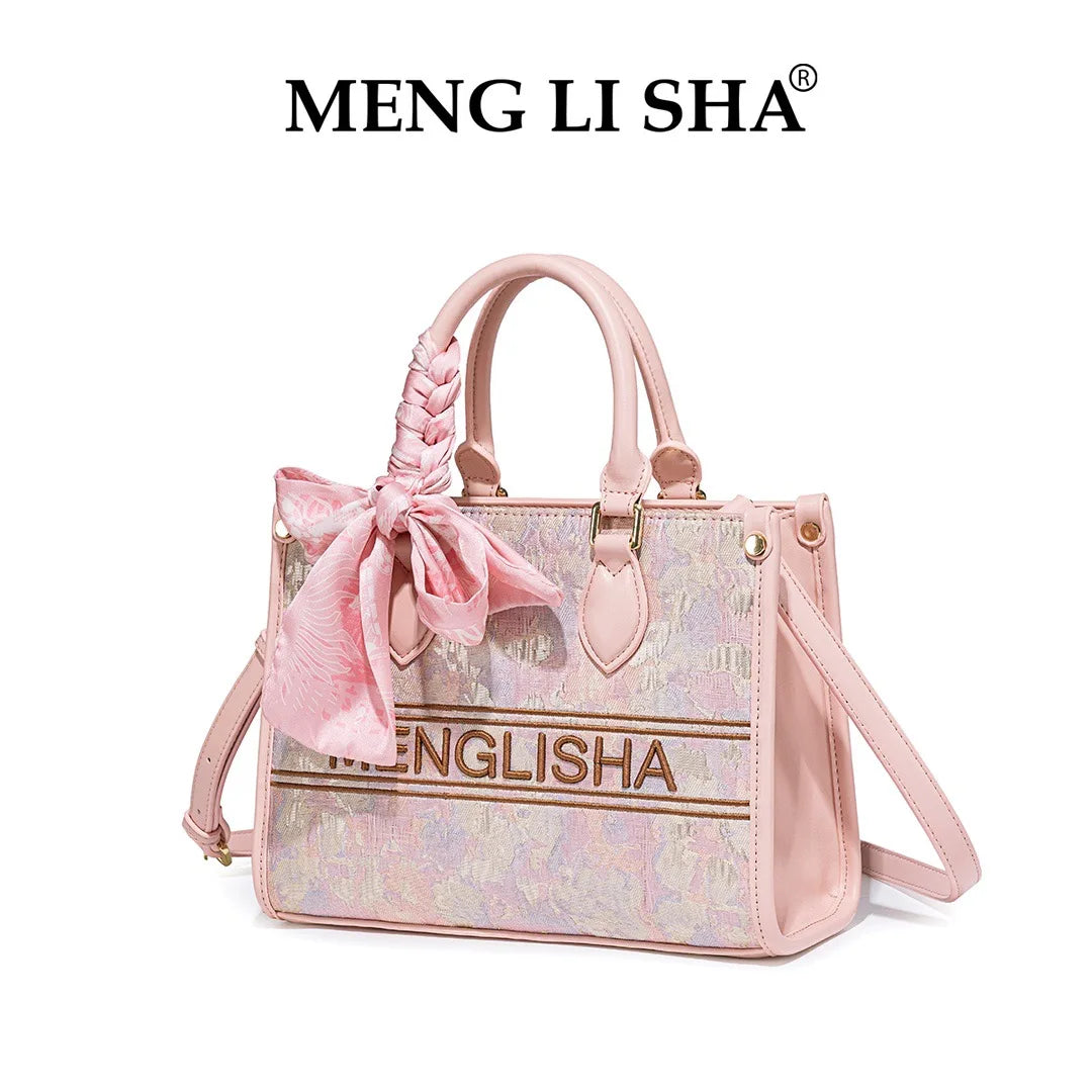 CHINESE STYLE  PINK EMBOSSED BAG