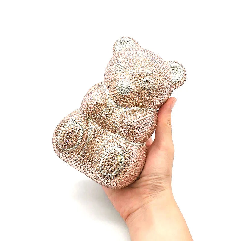 TEDDY BEAR CRYSTAL CLUTCH