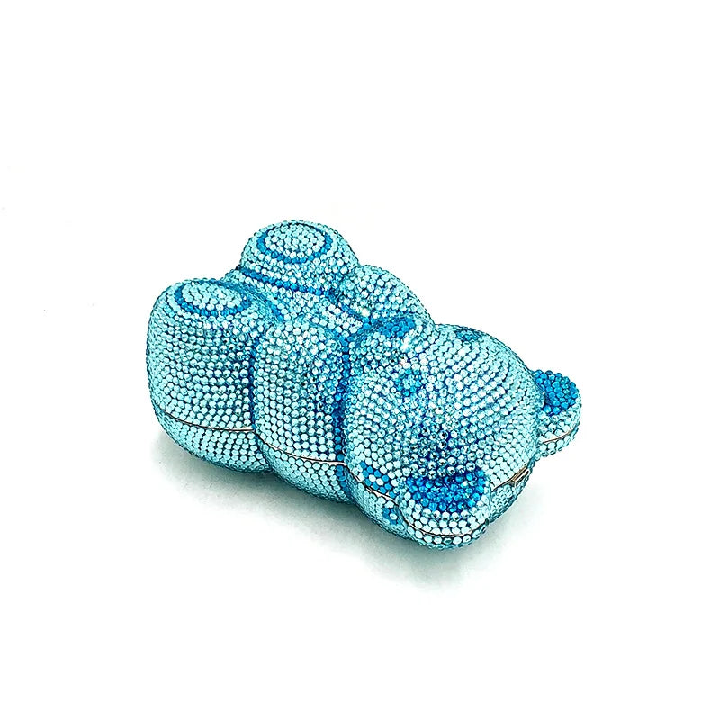 TEDDY BEAR CRYSTAL CLUTCH