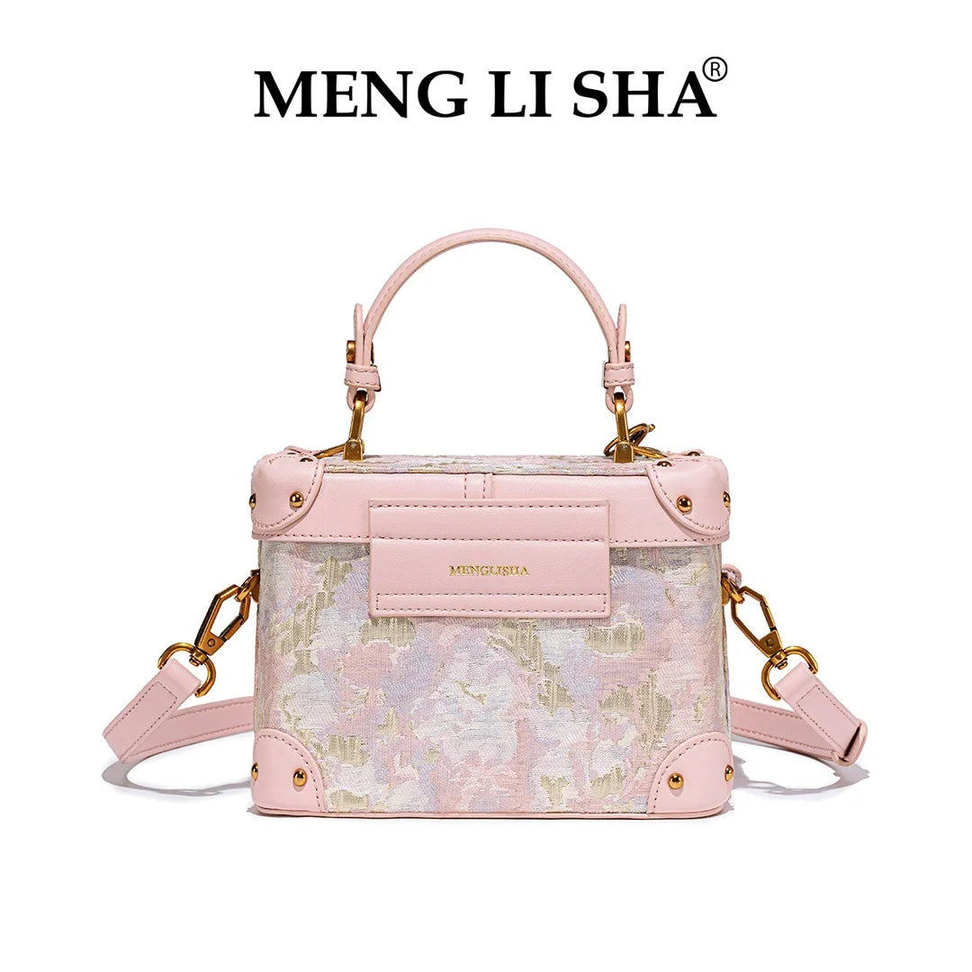 CHINESE STYLE  PINK EMBOSSED BAG