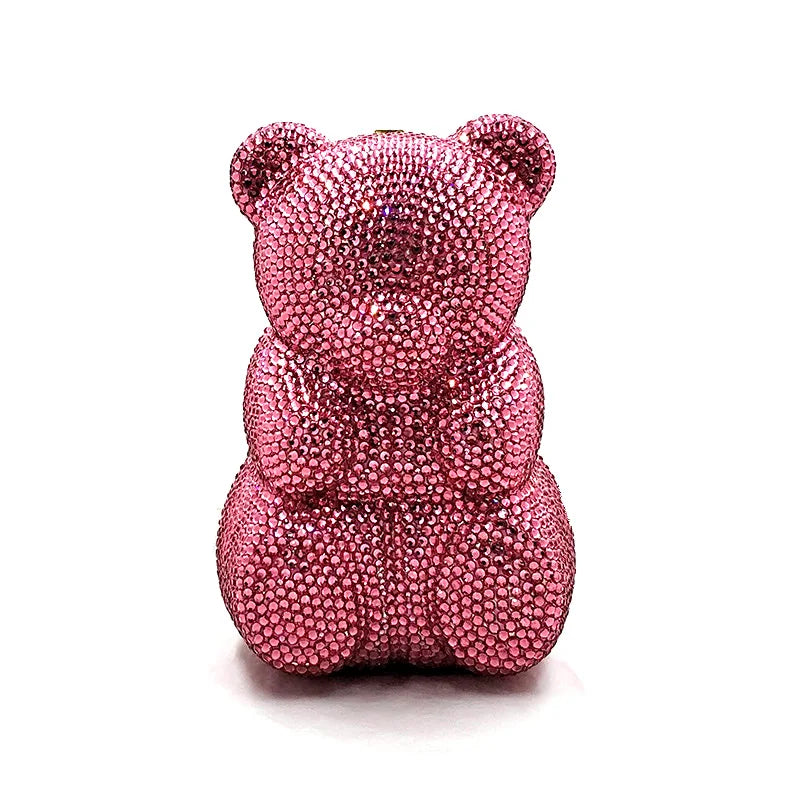 TEDDY BEAR CRYSTAL CLUTCH