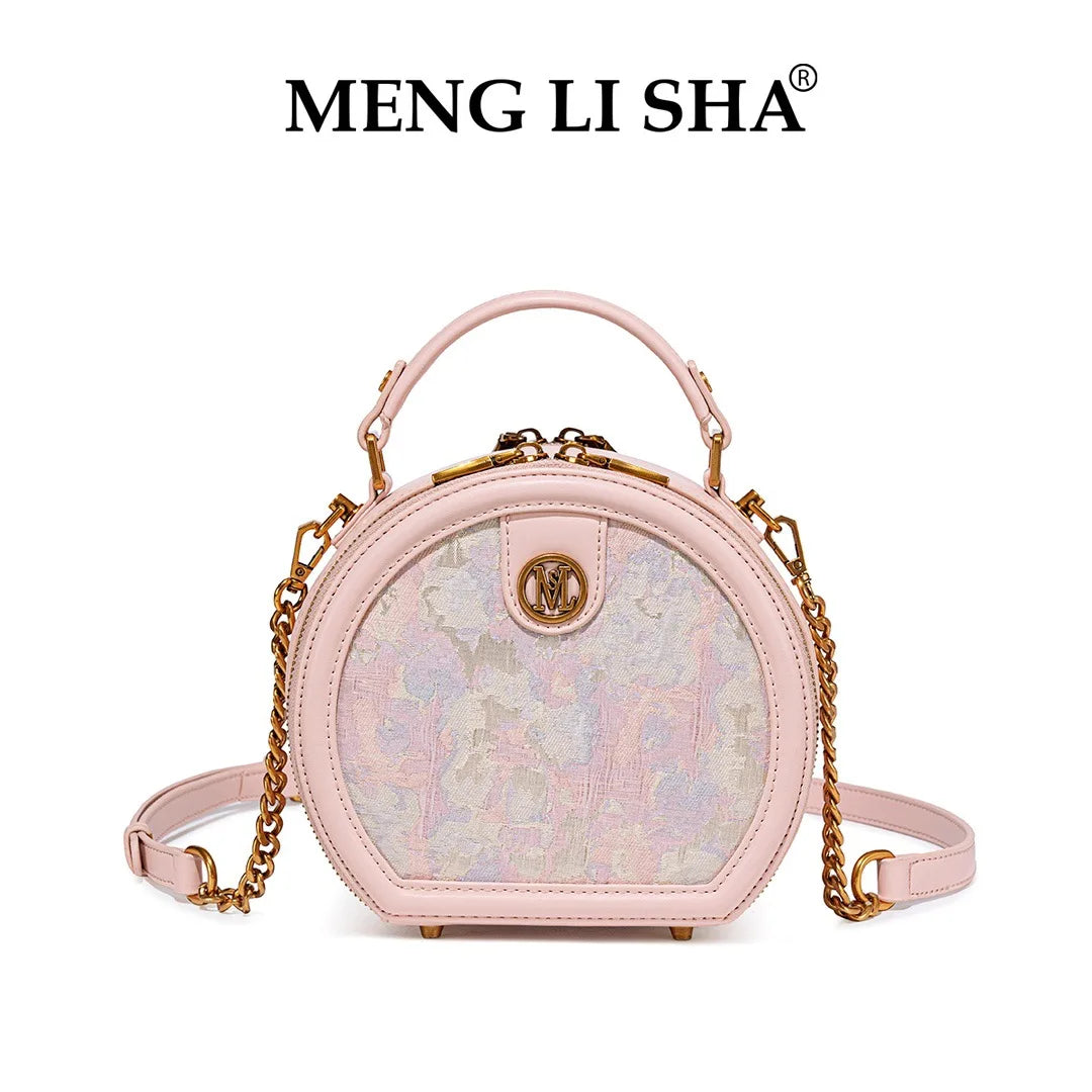 CHINESE STYLE  PINK EMBOSSED BAG