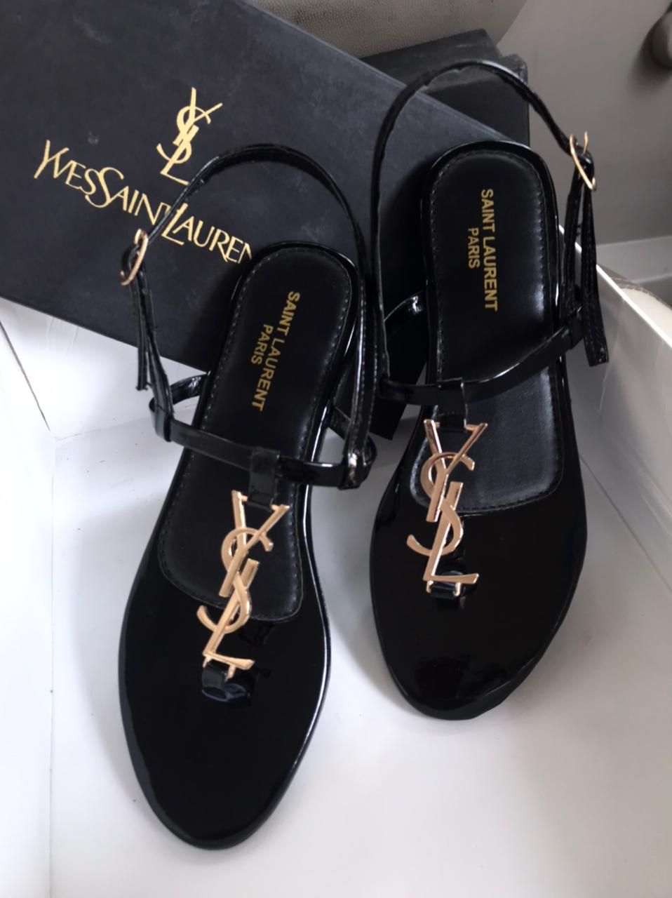 YSL BLACK SLIDE