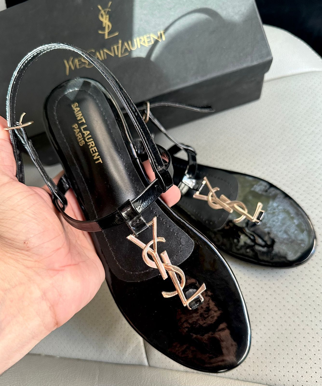 YSL BLACK SLIDE