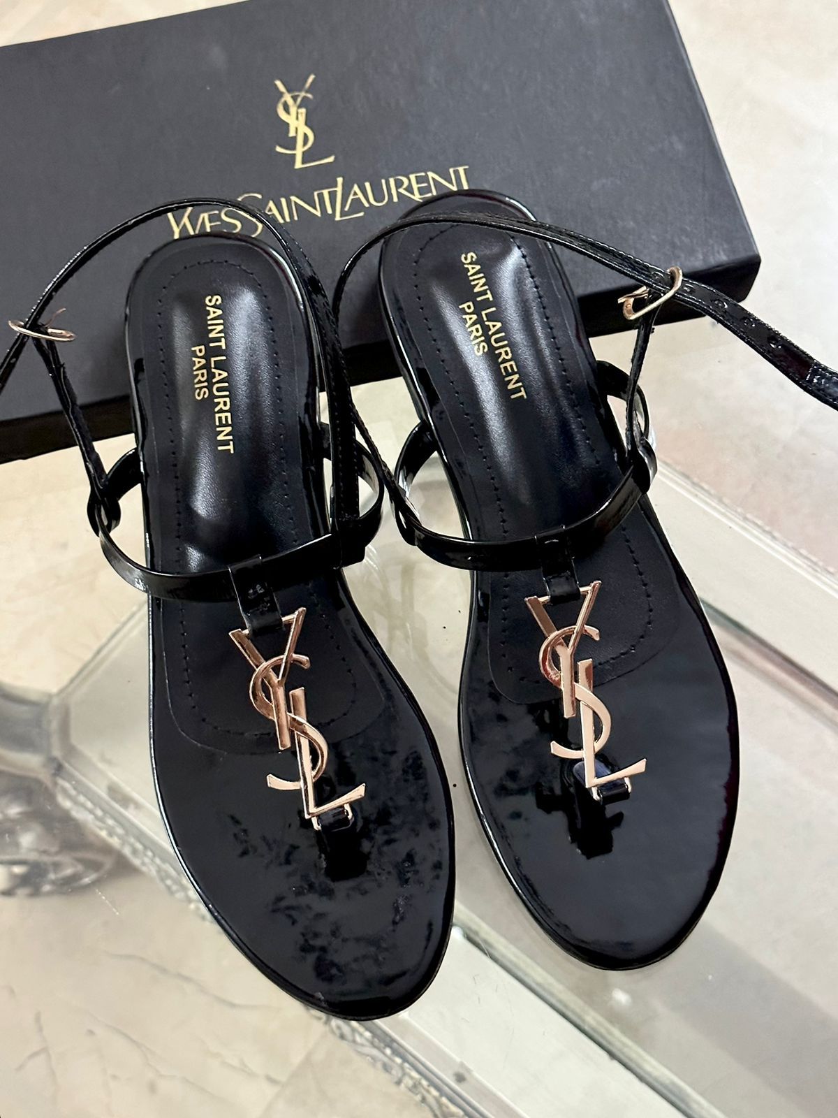 YSL BLACK SLIDE