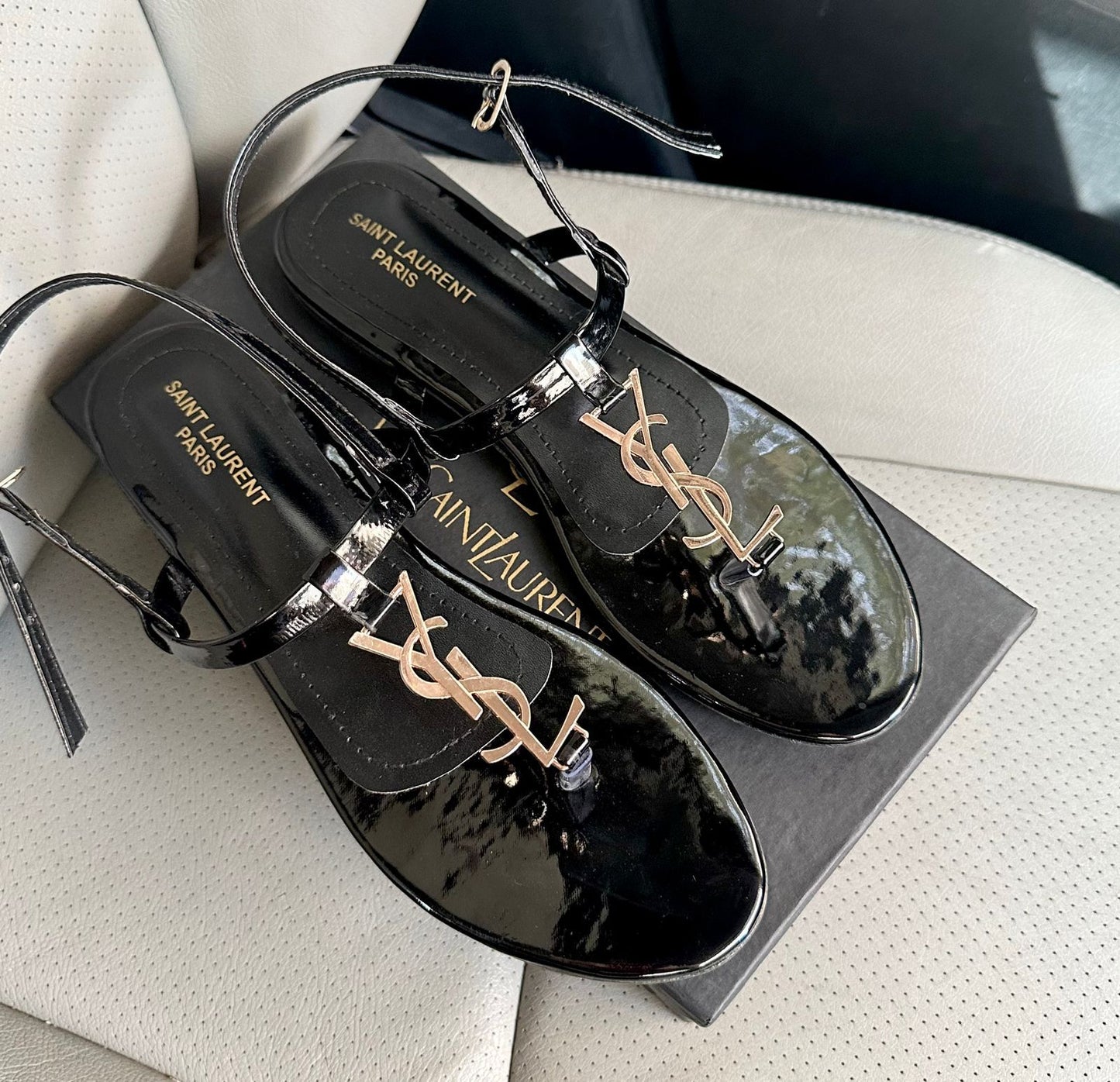 YSL BLACK SLIDE