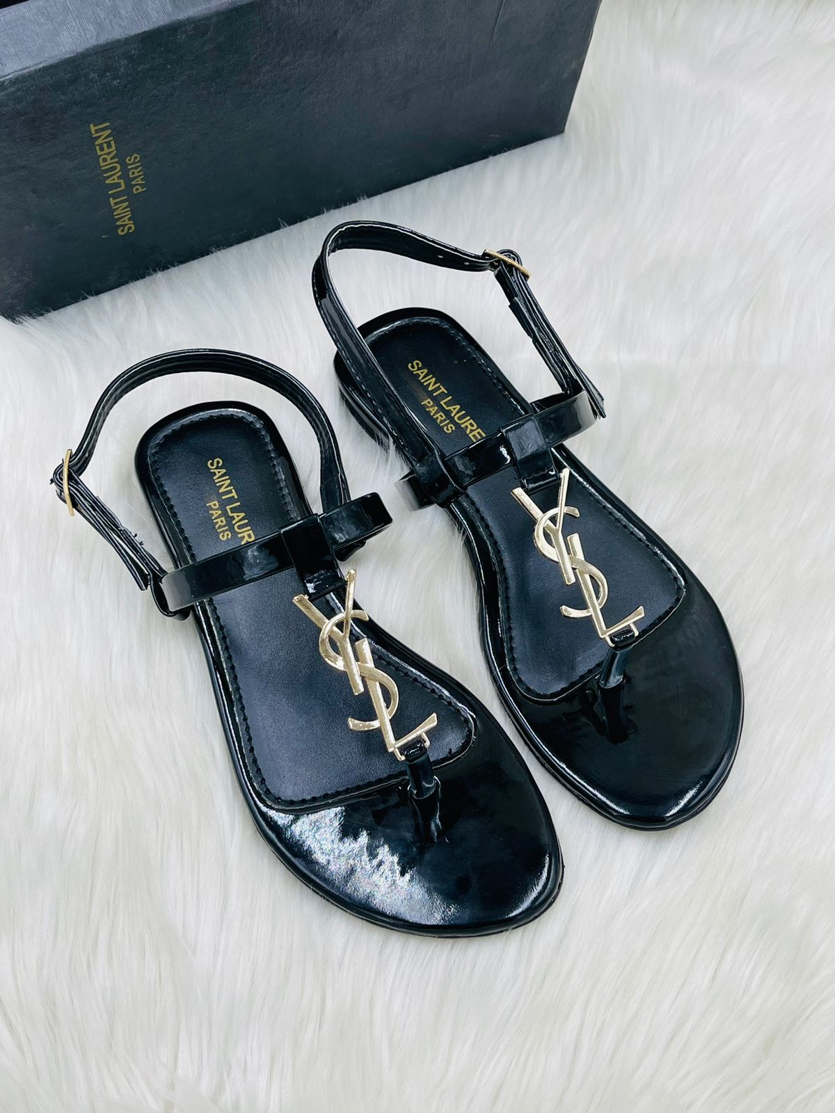 YSL BLACK SLIDE