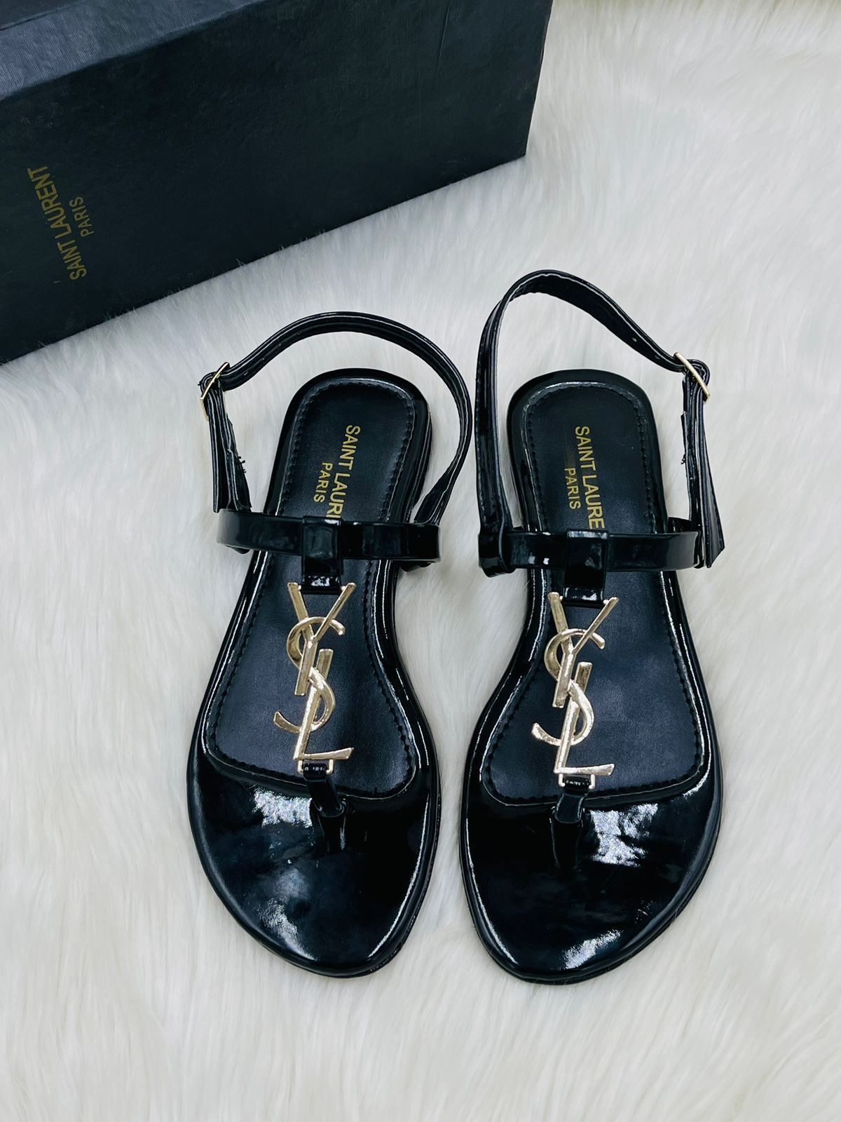 YSL BLACK SLIDE