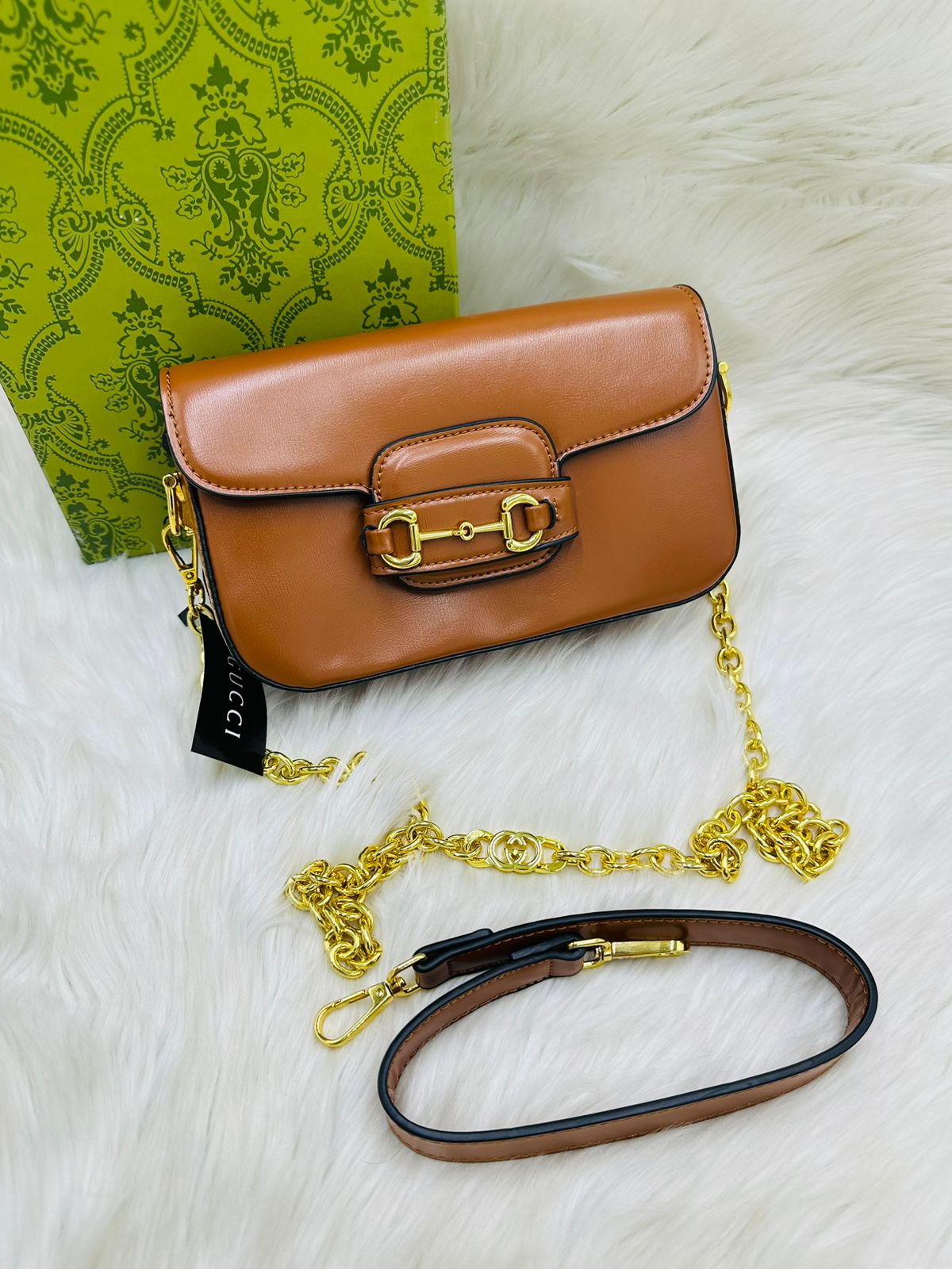 GUCCI GOLD CHAIN CROSSBODY