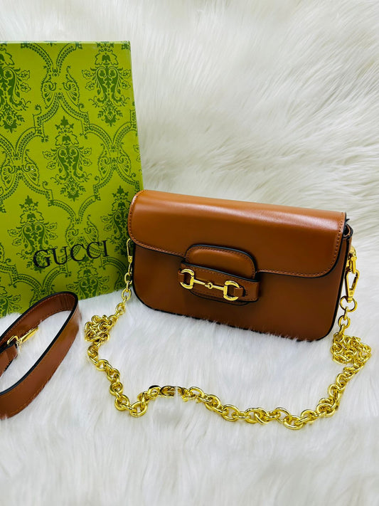 GUCCI GOLD CHAIN CROSSBODY