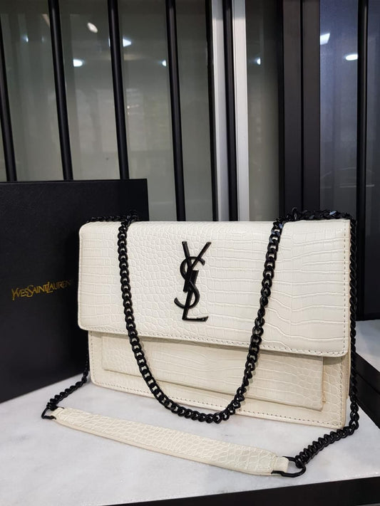 YSL WHITE CROSSBODY