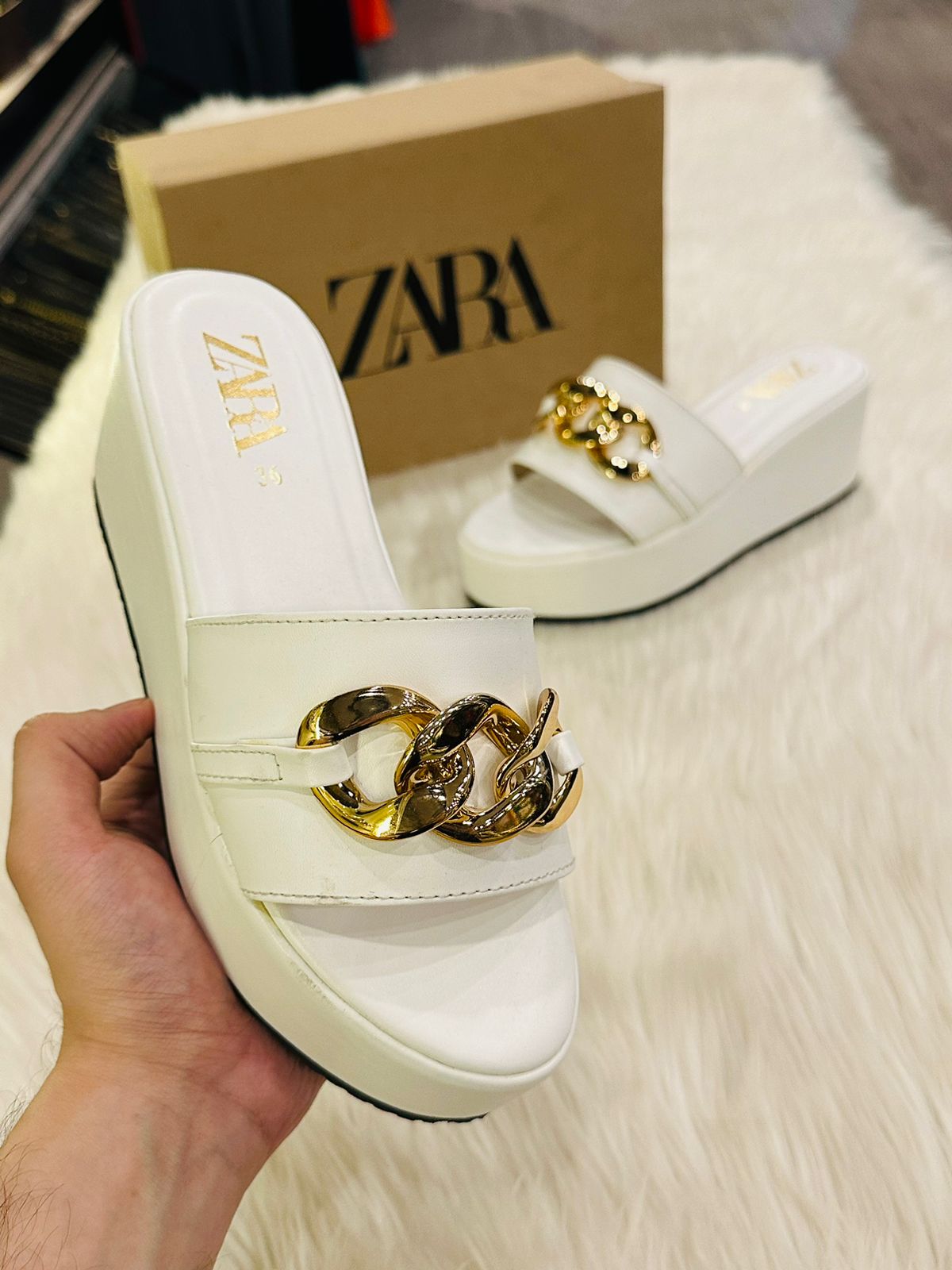 ZARA WHITE FLAT