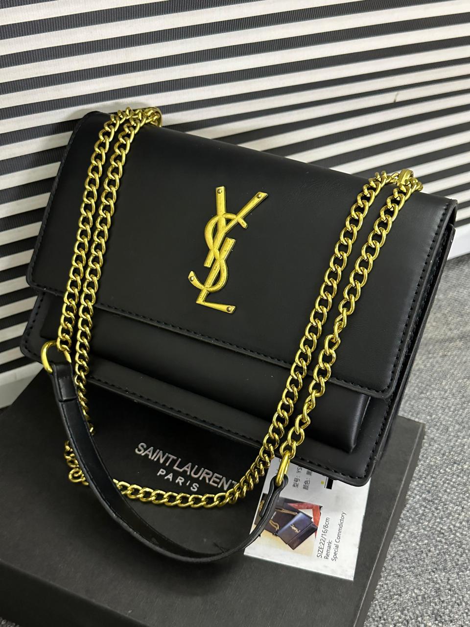 YSL BLACK LEATHER BAG