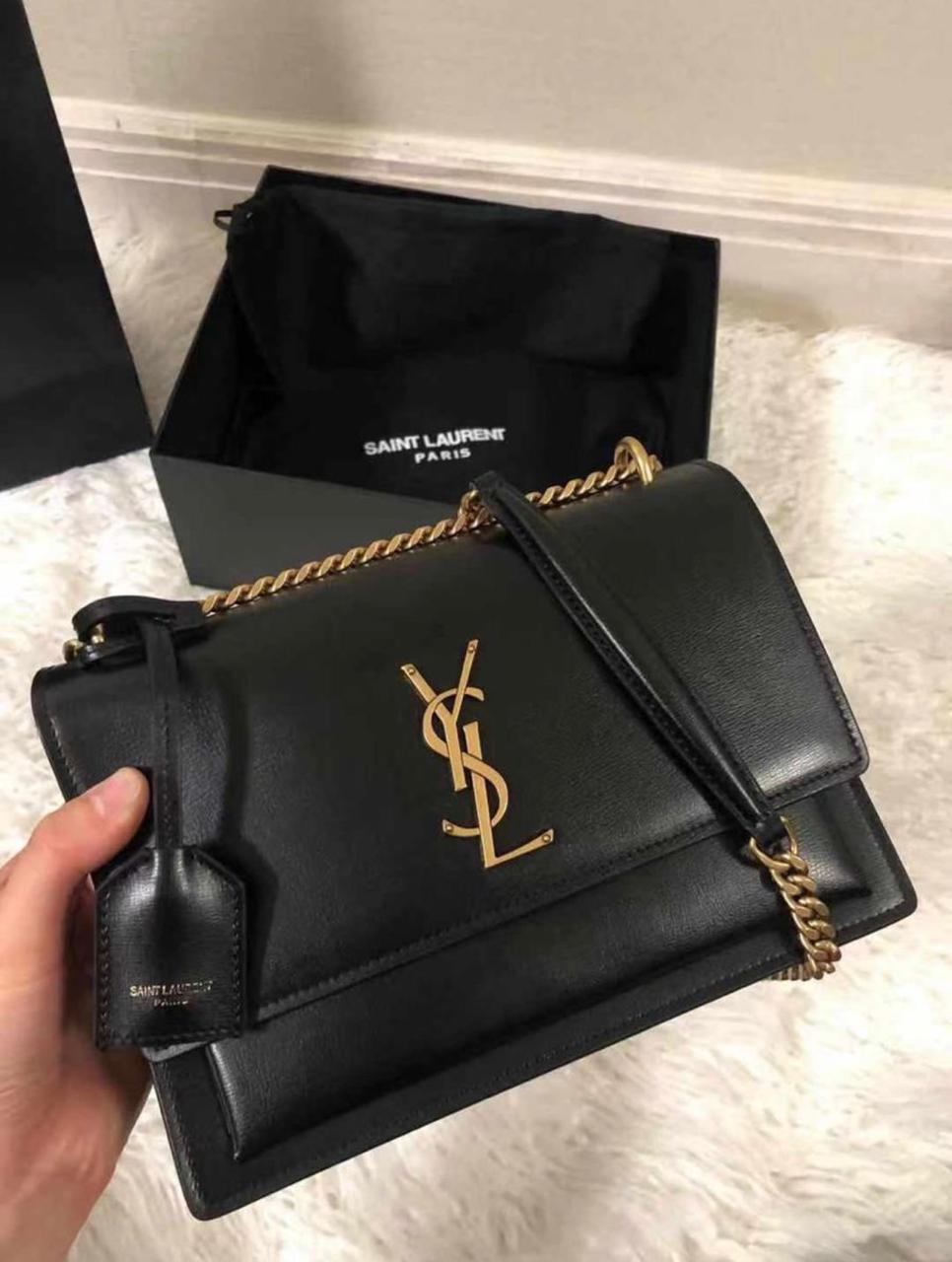 YSL BLACK LEATHER BAG